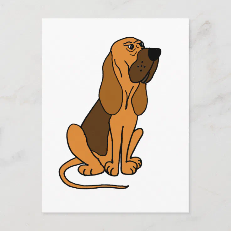 Funny Bloodhound Puppy Dog Postcard | Zazzle