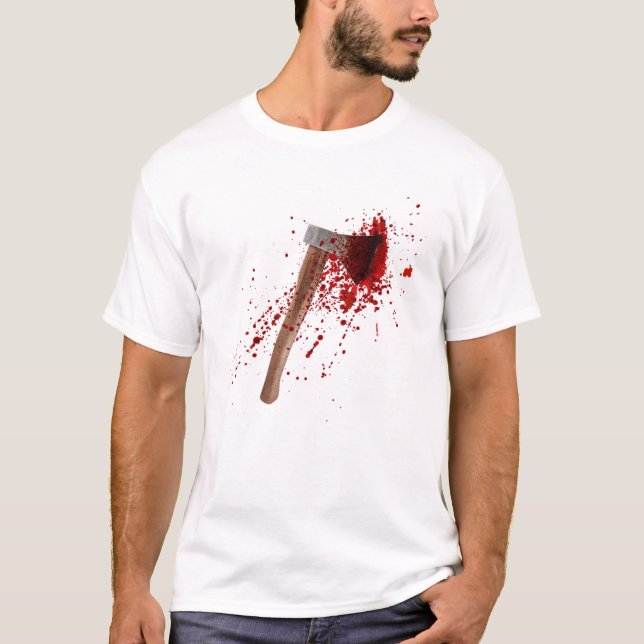 Funny Bloody Ax Halloween Costume Matching Mens W T-Shirt (Front)