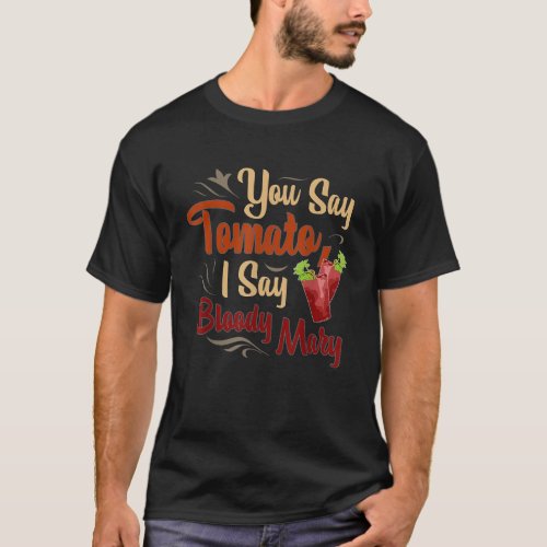 Funny Bloody Mary Tomato Mens Womens T_Shirt