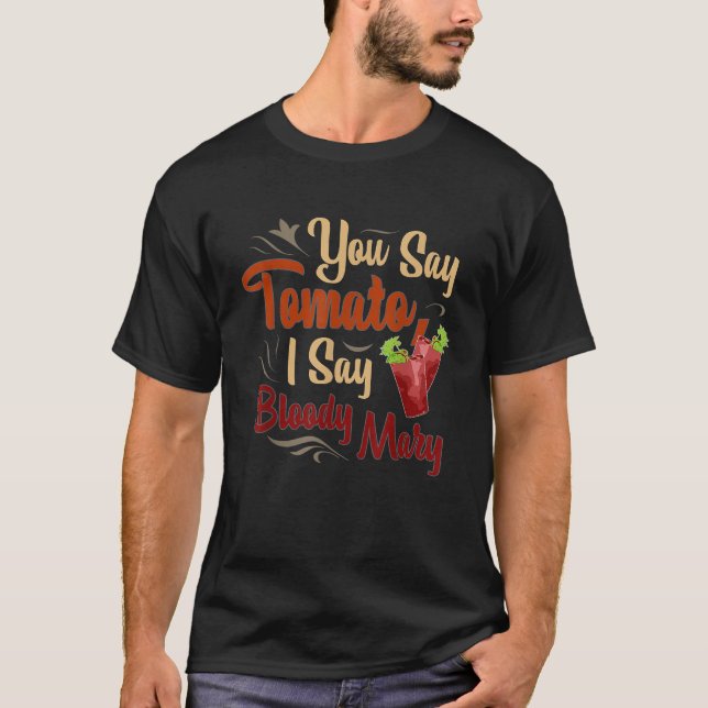 Funny Bloody Mary Tomato Mens Womens T-Shirt (Front)