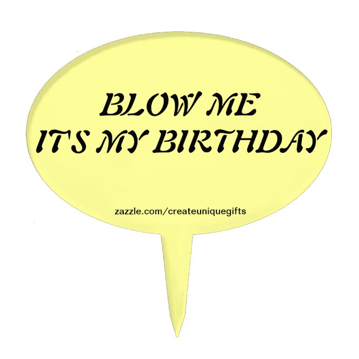Funny Blow Me Cake Topper