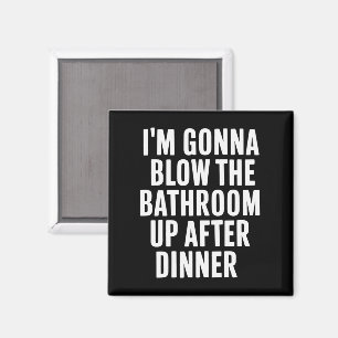 Funny Blow The Bathroom Humor Inappropriate Magnet