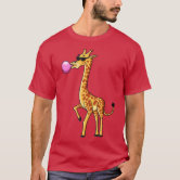 Funny Blowing Bubble Gum Giraffe Animal Lover Chewing Candy Shirt