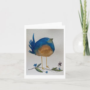 Funny Blue Bird Card