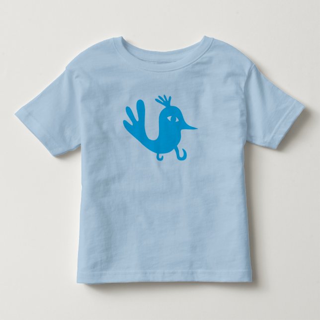 Funny Blue Bird Good Fortune Happiness Toddler T-shirt (Front)