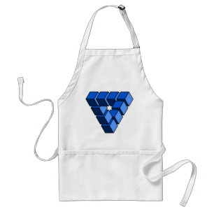 Funny Blue Black Toy Blocks Triangle Vector Art Adult Apron