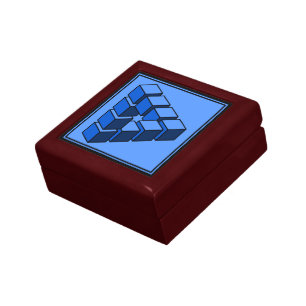 Funny Blue Black Toy Blocks Triangle Vector Art Gift Box