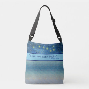 Funny Blue booklover book bag Tote