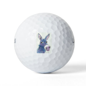 Funny Blue Donkey Golf Balls