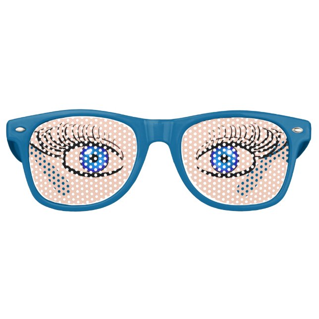 Funny Blue Eyes Glasses (Front)