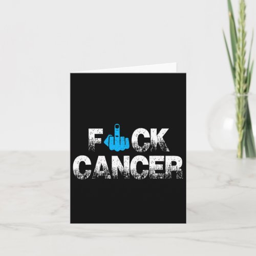 Funny Blue F Cancer _ Chemotherapy Cancer Survivor Card