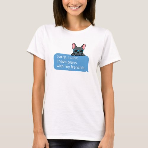 Funny Blue French Bulldog T_Shirt