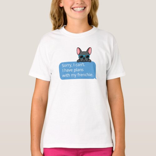 Funny Blue French Bulldog T_Shirt