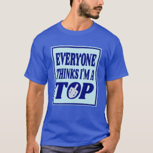 Funny Blue Hanukkah Tshirt Joke Dreidel