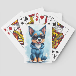 Funny Blue Heeler Kawaii Dog Poker Cards