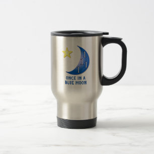 Funny Blue Moon Customizable Travel Mug
