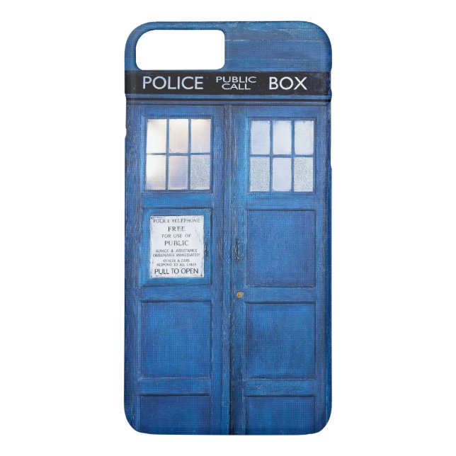Funny  Blue Phone Booth Call Box Case-Mate iPhone Case (Back)