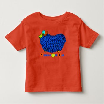 Funny Blue Ram Chinese Year Zodiac Toddler T Toddler T-shirt by 2015_year_of_ram at Zazzle