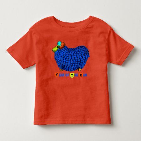 Funny Blue Ram Chinese Year Zodiac Toddler T Toddler T-shirt