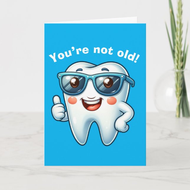 Funny Blue Tooth Pun Birthday Card (Front)
