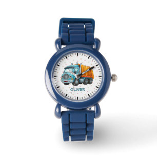 Funny Blue Yellow Dump Truck Watch