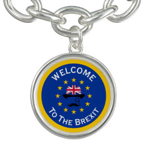 Funny Blue Yellow European Union Jack Brexit Pun Bracelet