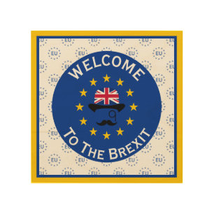 Funny Blue Yellow European Union Stars Brexit Art
