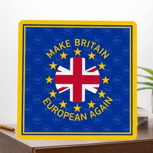 Funny Blue Yellow Red European Union Jack Pun Foam Board