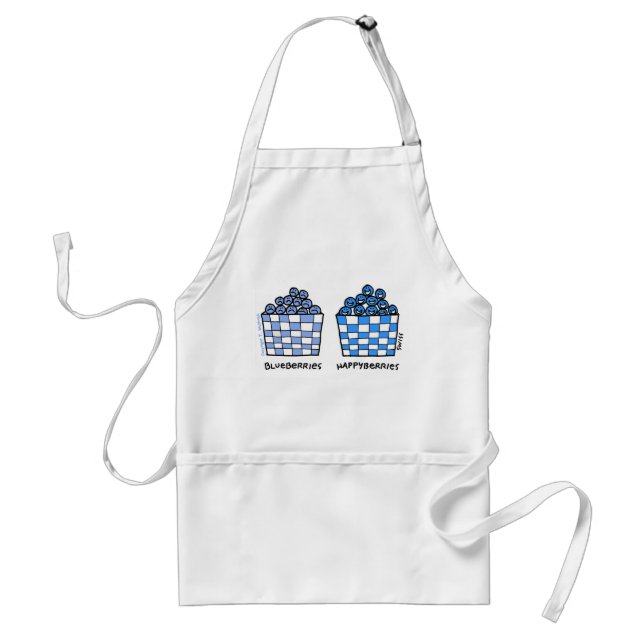 Funny Blueberries Cartoon Kitchen Apron (Front)