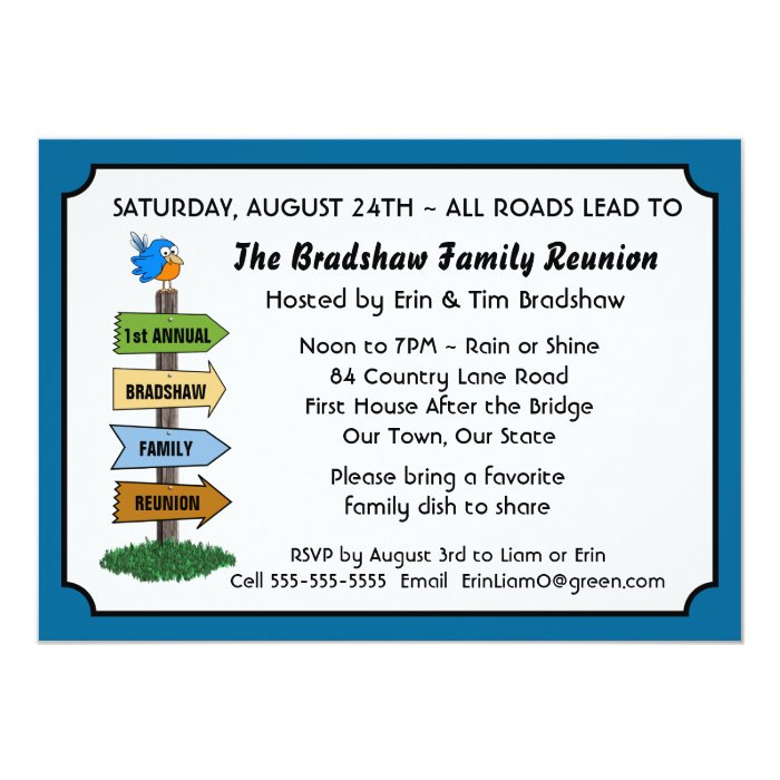 reunion invitation cards