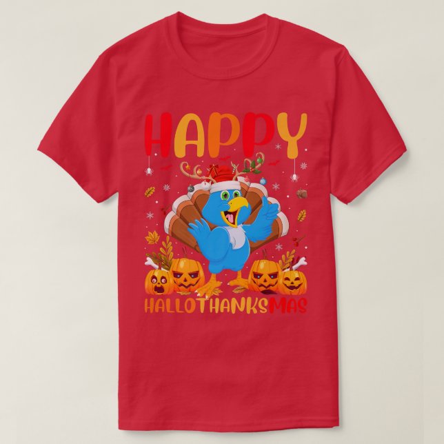 Funny Bluebird Lover Happy Bluebird HelloThanksMas T-Shirt (Design Front)