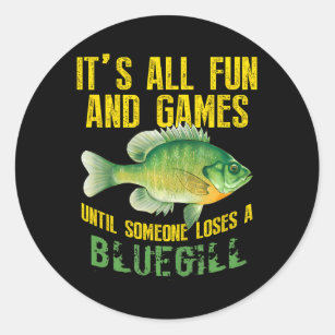 Funny Bluegill Sunfish Fishing Freshwater Fish Classic Round Sticker