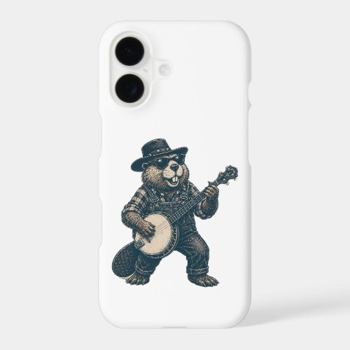 Funny Bluegrass Beaver Vintage Country Music Art iPhone 17 Case