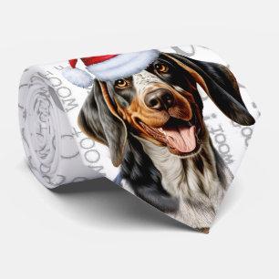 Funny Bluetick Coonhound Christmas Dog Lover Neck Tie