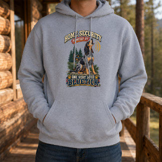 Funny Bluetick Coonhound Home Security Hoodie