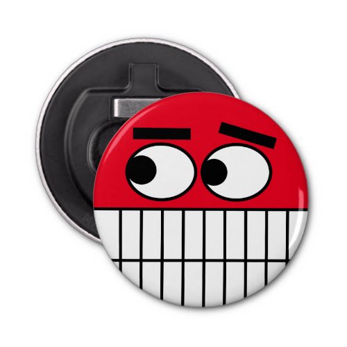Funny blushing red face magnetic bottle opener
