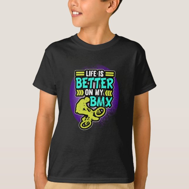 Funny BMX Bike Cycling Saying Gift T-Shirt (Front)