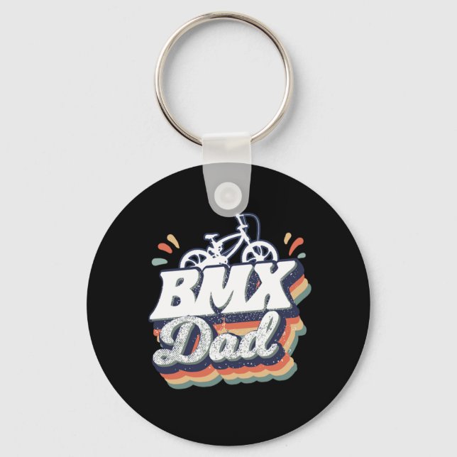 Funny BMX Dad BMX Bike Matching Keychain (Front)