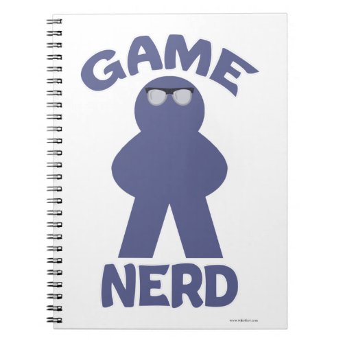 Funny Board Game Nerd Meeple Fun Design Notebook