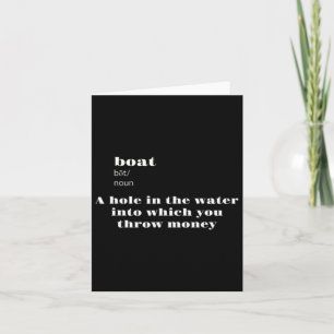 Funny Boat Definition Boating Card