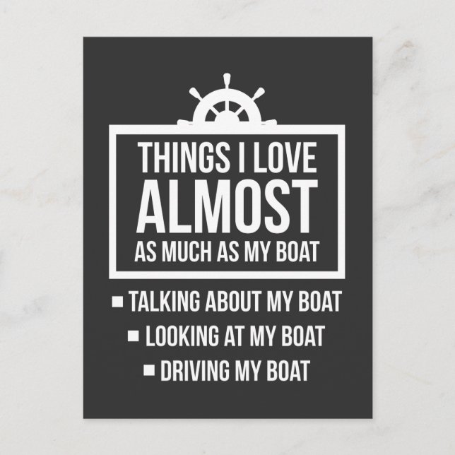 Funny Boat Owner Humor Boating Captain Postcard (Front)