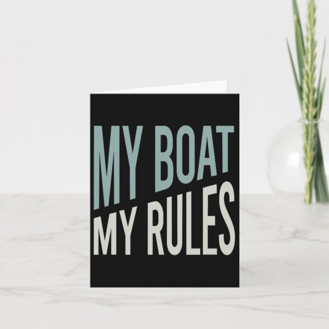 Funny Boater Humor  Card (Front)