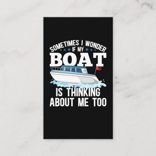 Funny Boating Captain Sailing Humor Business Card