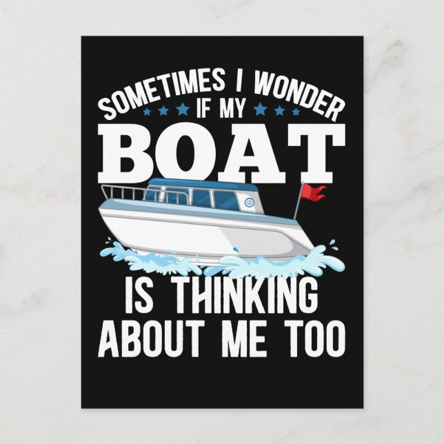 Funny Boating Captain Sailing Humor Postcard (Front)