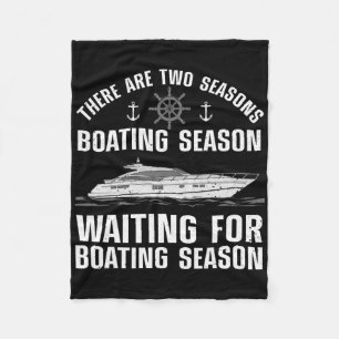 Funny Boating Design For Men Women Boater Boating Fleece Blanket