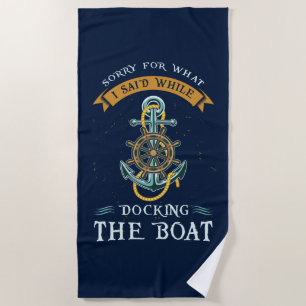 Funny Boating Gag Modern Family Beach Vacation Beach Towel