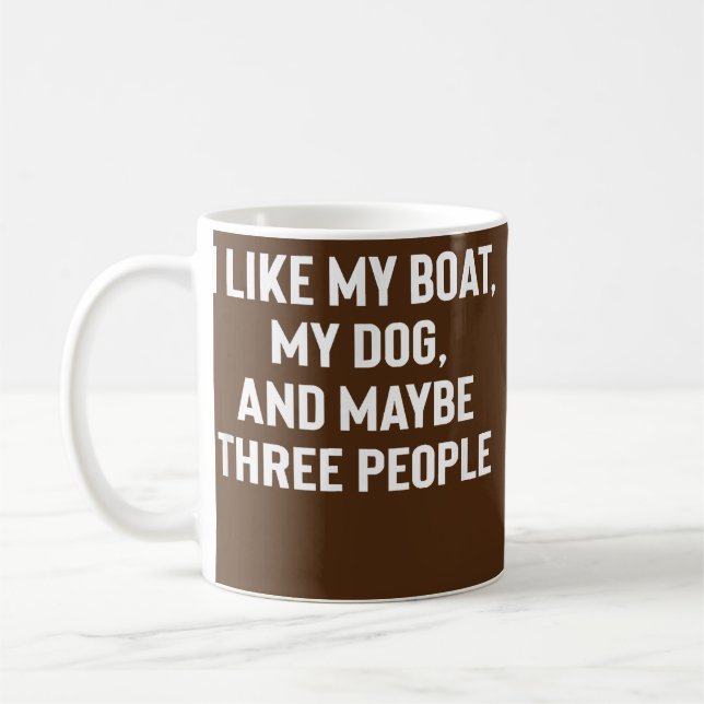 Funny Boating Gifts For Men Women Boaters Boat Coffee Mug (Left)