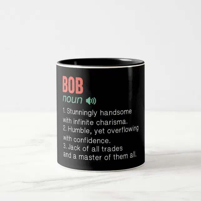 Funny Bob Definition Two-Tone Coffee Mug | Zazzle
