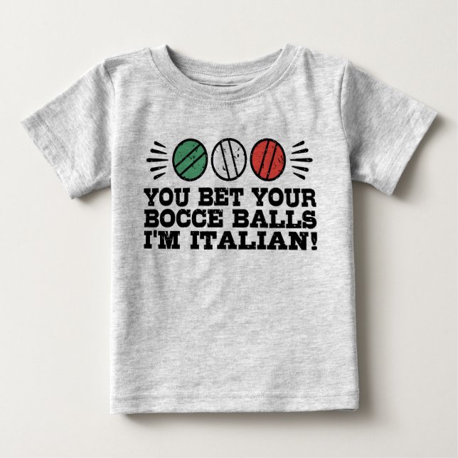 Funny Bocce Ball Baby T-Shirt (Front)