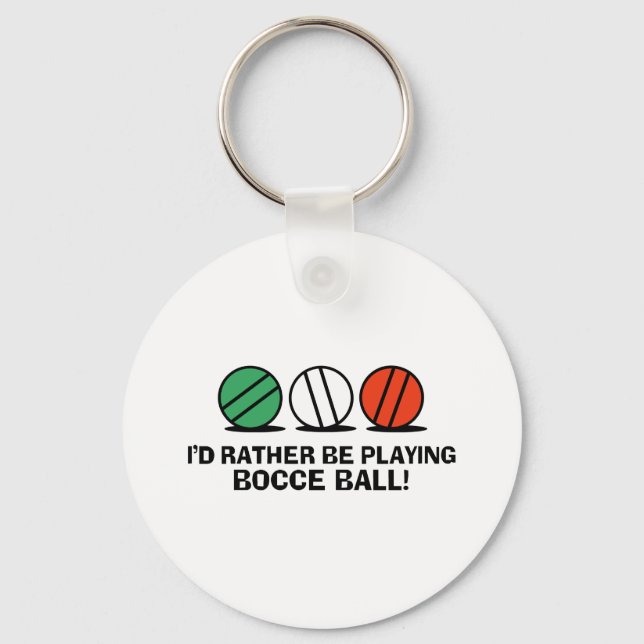 Funny Bocce Ball Keychain (Front)